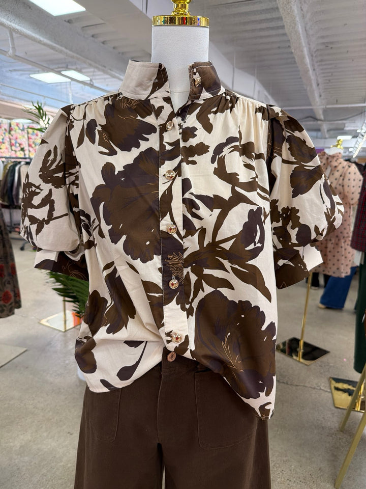 Mocha Muse Floral Top