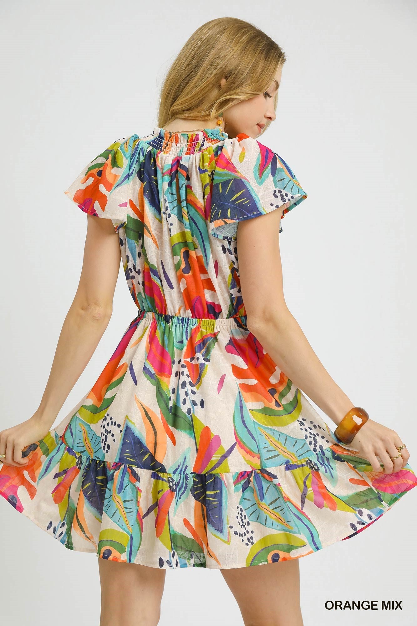 Island Escape Ruffle Mini Dress