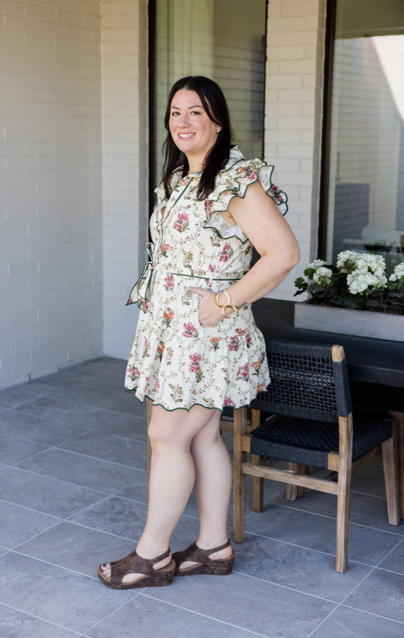 Autumn Petals Tiered Mini Dress - Simply Polished Boutique