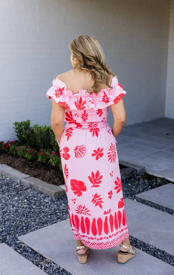 Peach Horizon Straight Skirt - Simply Polished Boutique