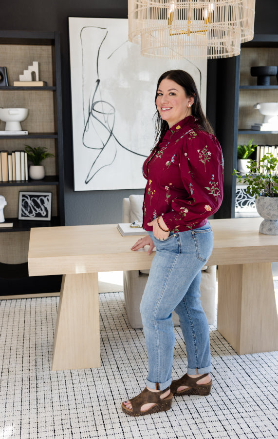 Harvest Bloom Smocked Blouse - Simply Polished Boutique