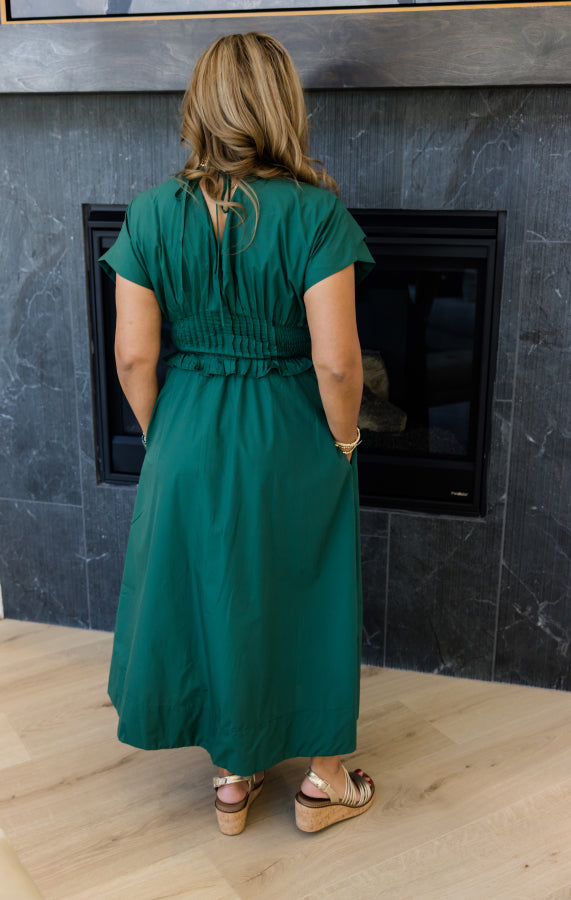 Harvest Lane Smocked Midi Dress - Simply Polished Boutique