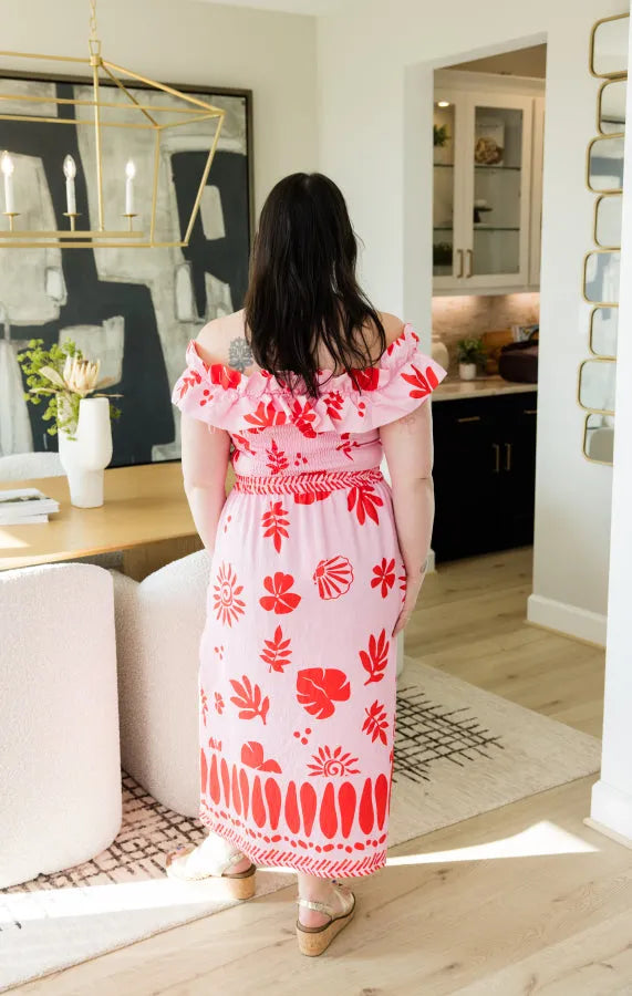 Peach Horizon Straight Skirt - Simply Polished Boutique