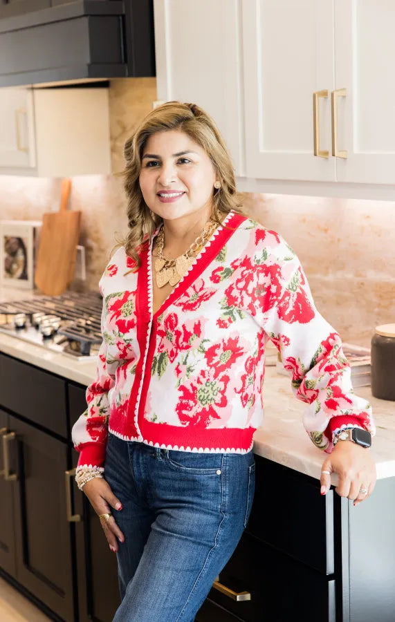 Heirloom Bloom Intarsia Cardigan - Simply Polished Boutique