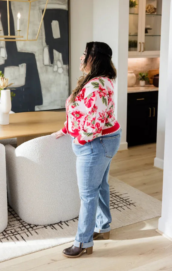 Heirloom Bloom Intarsia Cardigan - Simply Polished Boutique