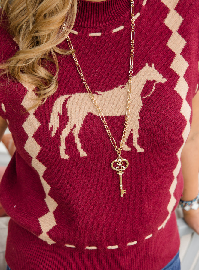 Equestrian Chic Knit Vest - Simply Polished Boutique