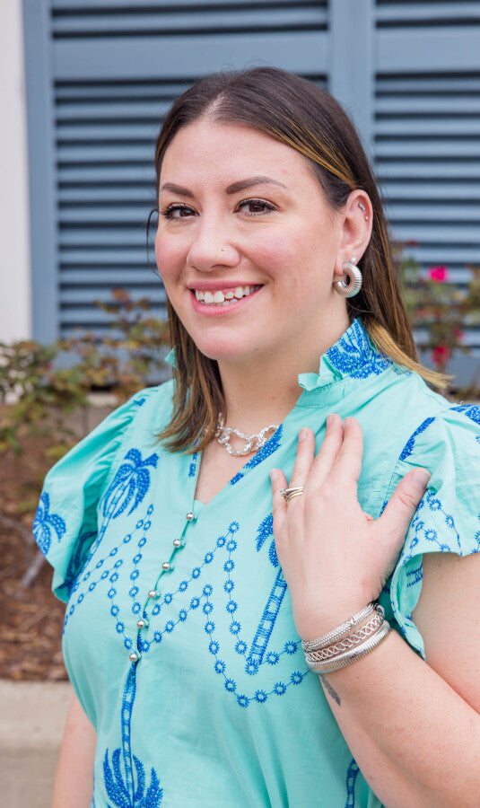 The Azure Bay Flowing Summer Midi Dress - Simply Polished Boutique