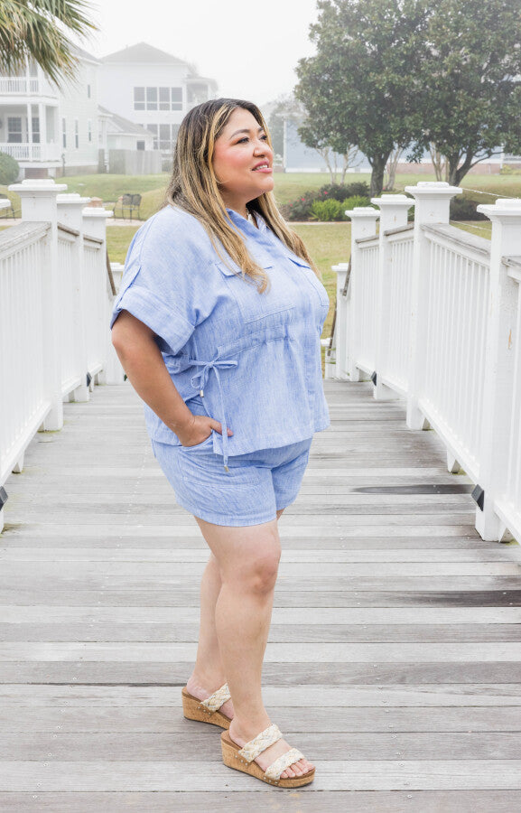 Seabrook Coastal Utility Button Down Shirt - Simply Polished Boutique