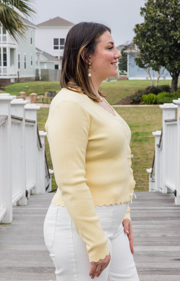 The Limoncello Bow Cardigan