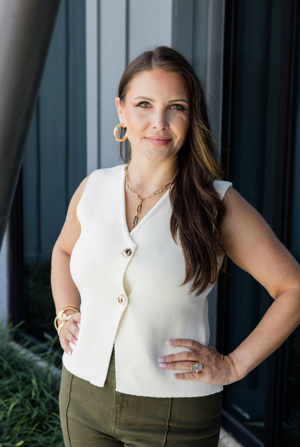 Polished Edge Sweater Vest