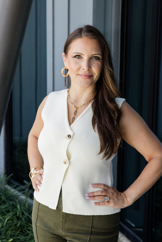 Polished Edge Sweater Vest