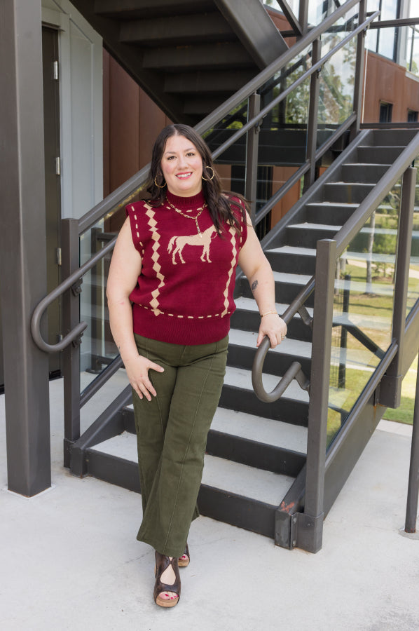 Equestrian Chic Knit Vest