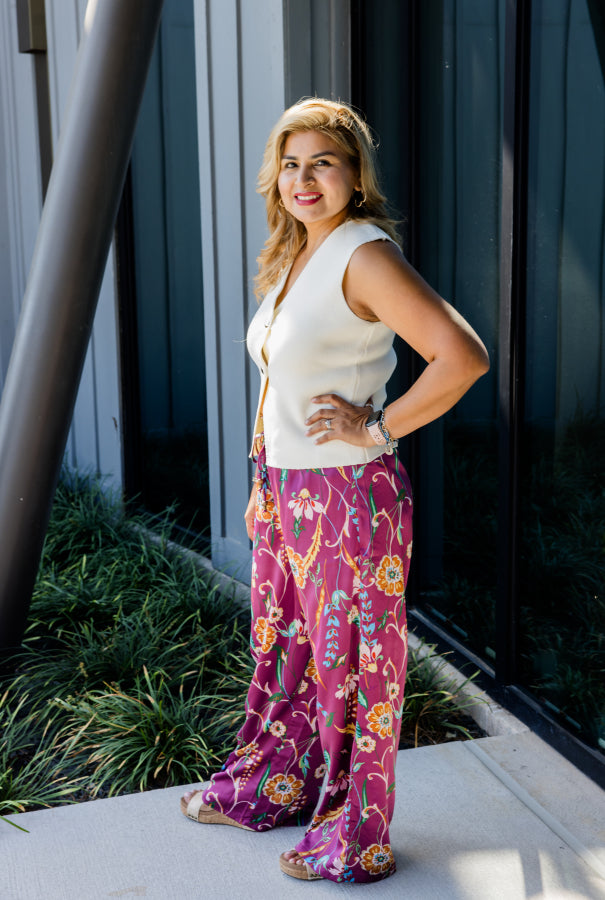 Autumn Bloom Wide Leg Pants