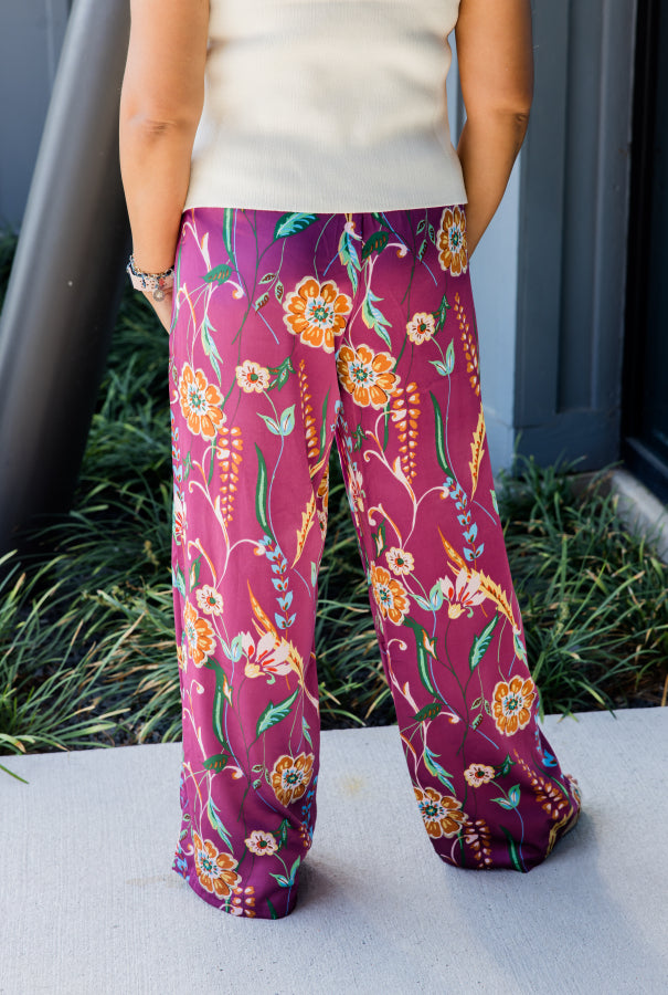 Autumn Bloom Wide Leg Pants