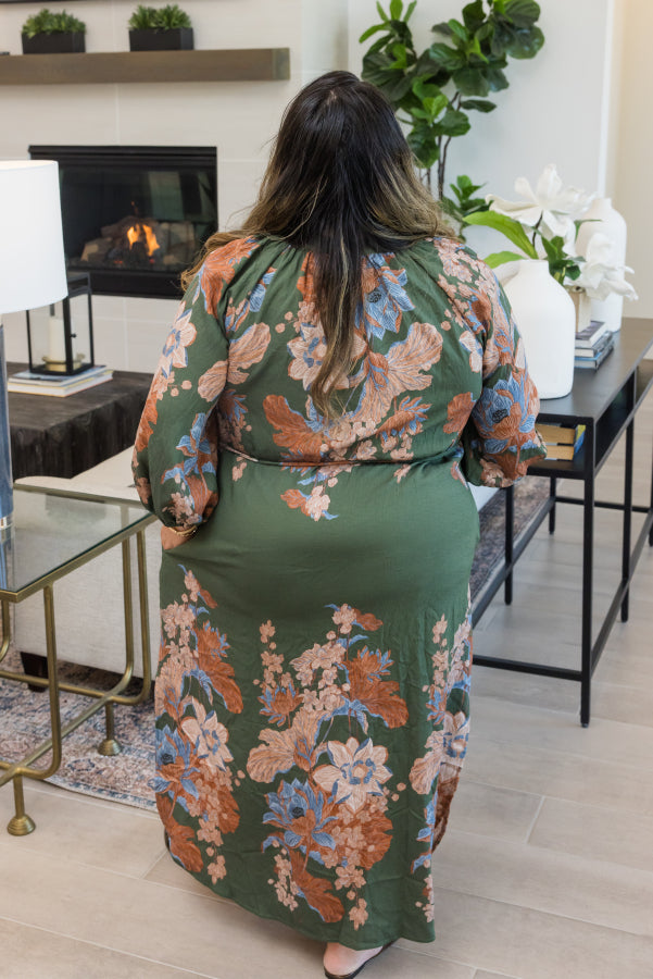 Autumn Petals Midi Dress - Simply Polished Boutique