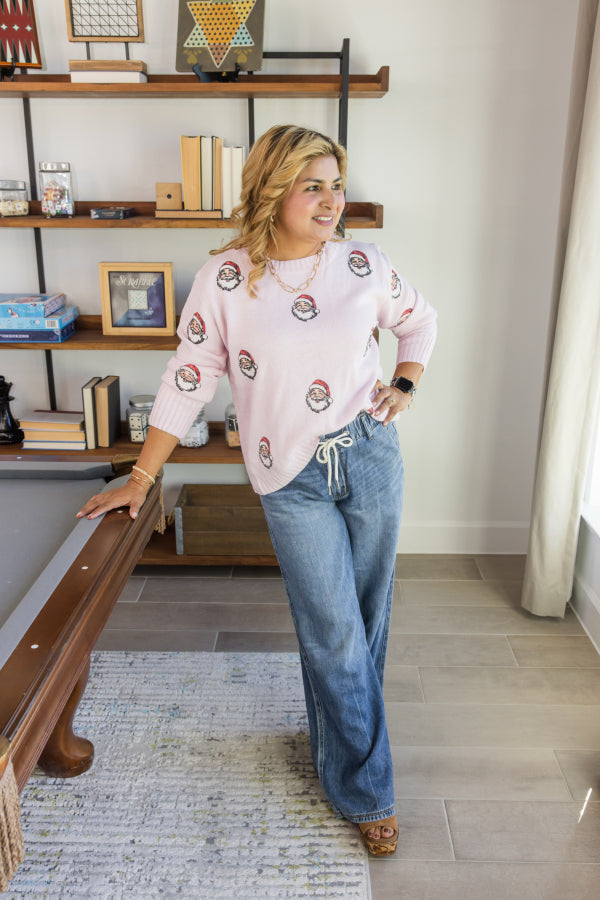 Blush Santa Sweater