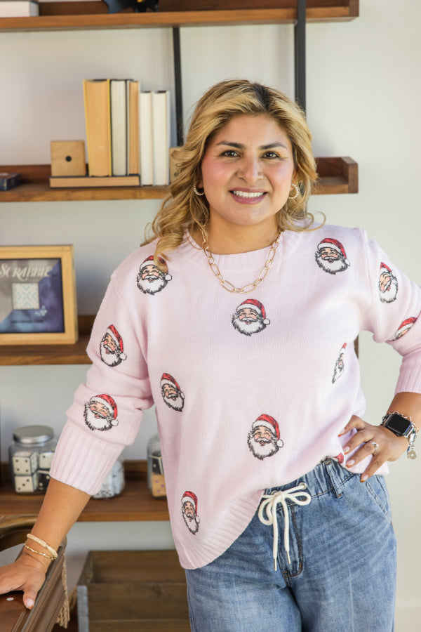 Blush Santa Sweater