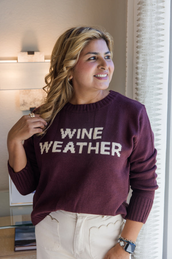 Wine Weather Sweater - Simply Polished Boutique