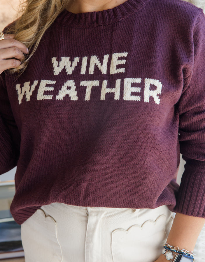 Wine Weather Sweater - Simply Polished Boutique