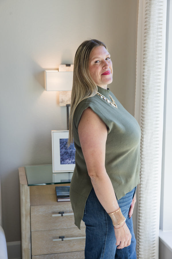 Cozy Confidence Mock Neck Sweater