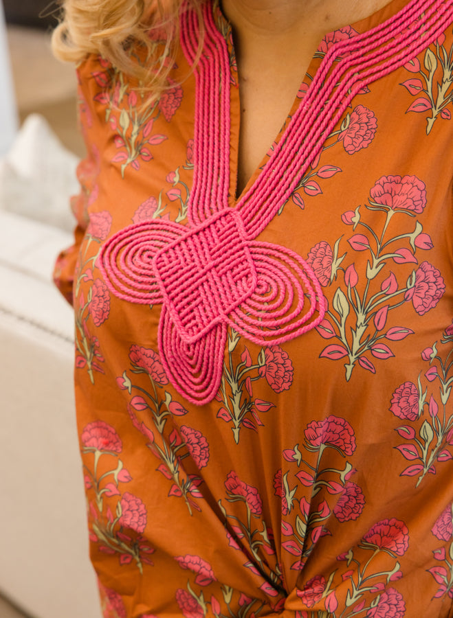 Harvest Bloom Embroidered Top - Simply Polished Boutique