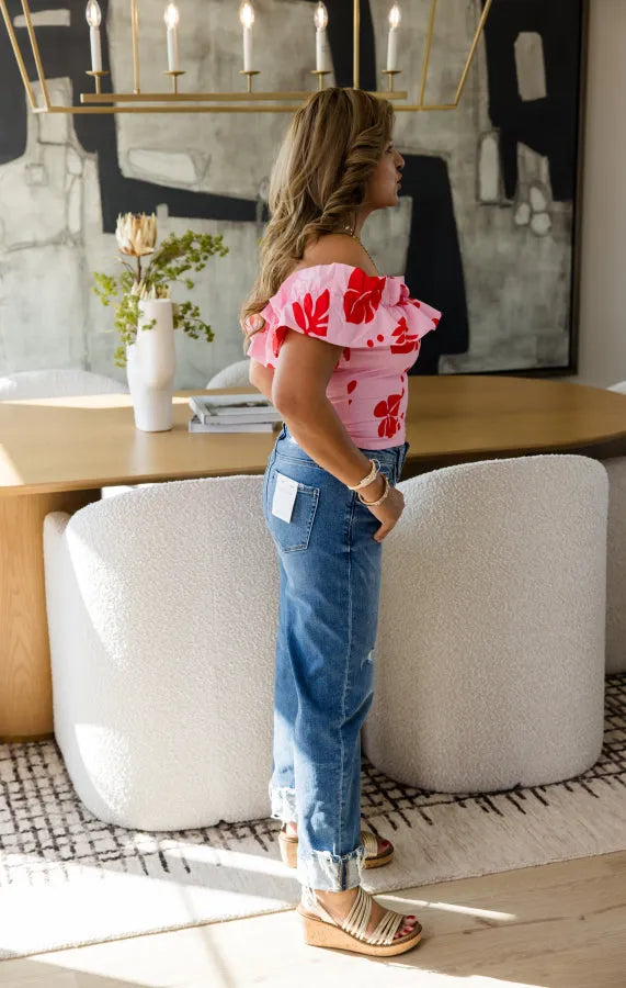 Peach Horizon Strapless Top - Simply Polished Boutique