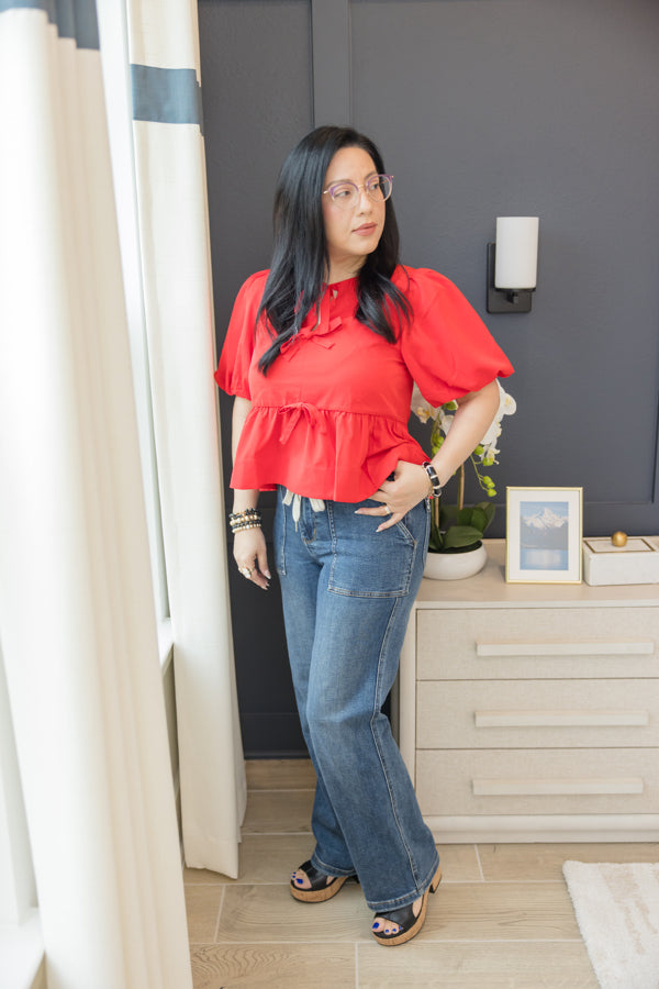 Judy Blue HW Drawstring Jeans - Simply Polished Boutique