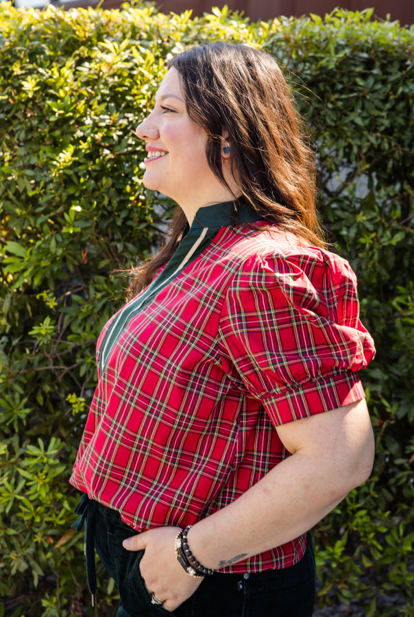Fall Market Plaid Top - Simply Polished Boutique
