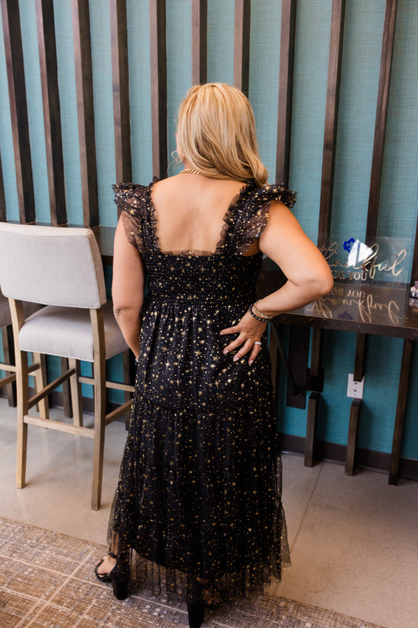 Golden Glow Mesh Dress - Simply Polished Boutique