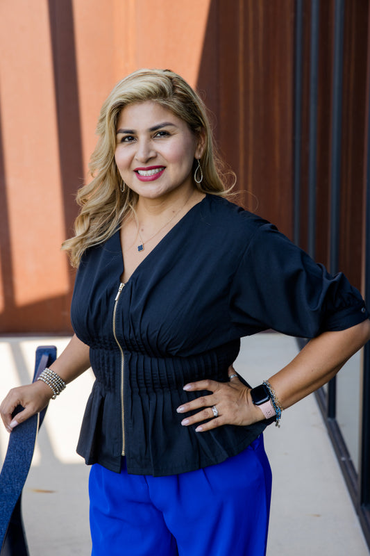 Zip & Flare Blouse