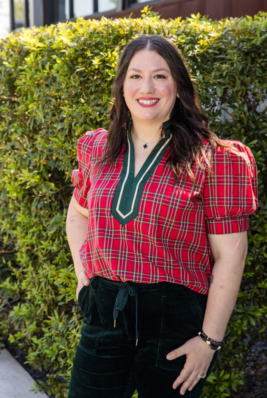 Fall Market Plaid Top - Simply Polished Boutique