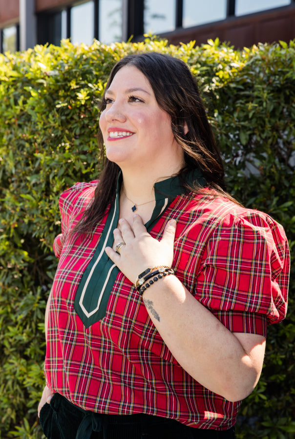 Fall Market Plaid Top - Simply Polished Boutique