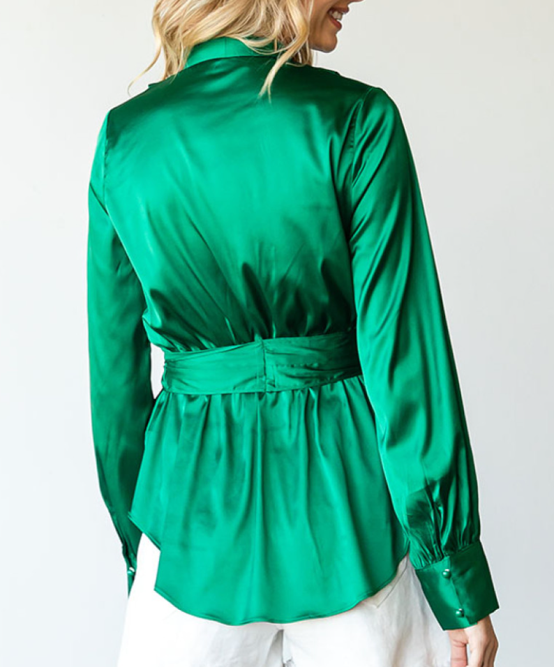 Emerald Wrap Top - Simply Polished Boutique