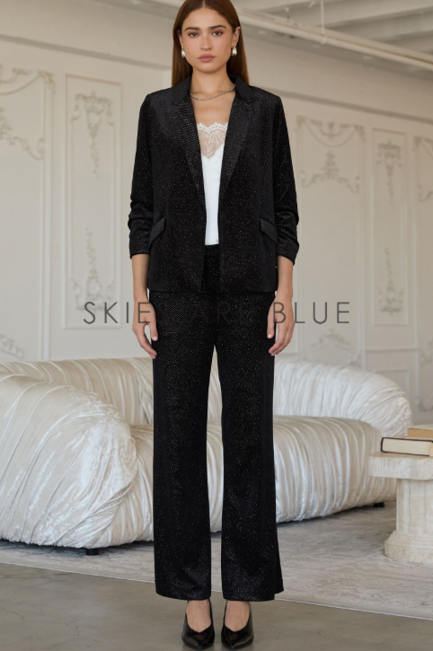 Midnight Muse Embellished Velvet Pants - Simply Polished Boutique