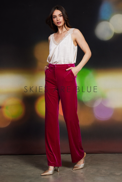 Luxe Affair Velvet Pants - Simply Polished Boutique