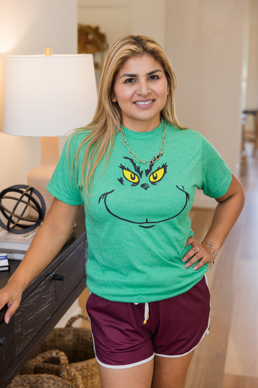 Green Monster Face Tee Shirt - Simply Polished Boutique
