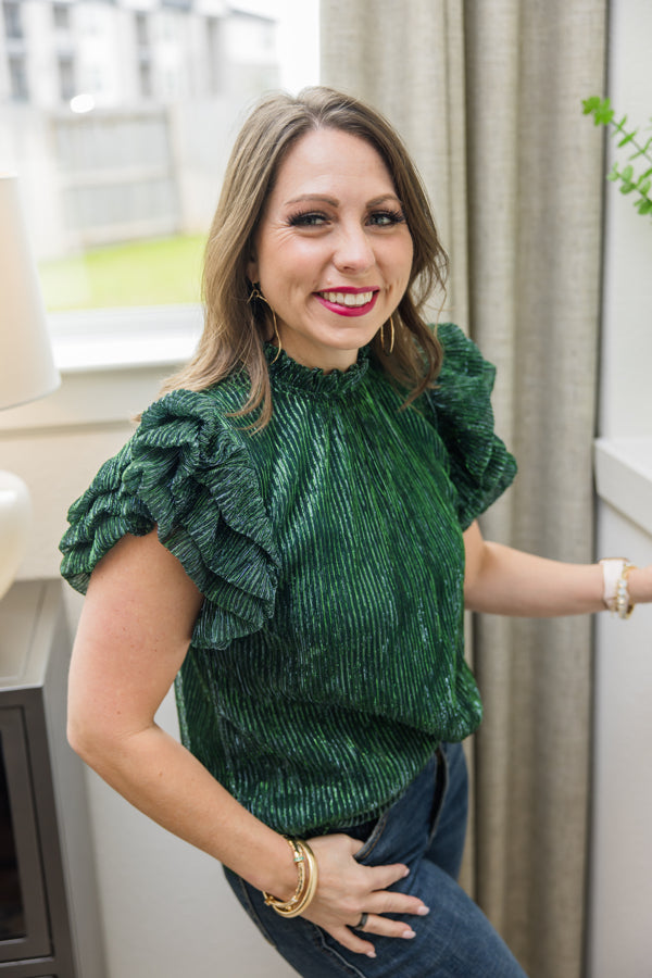 Starlight Flutter Metallic Top