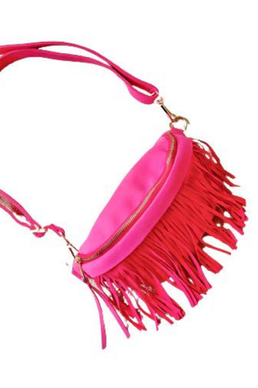 Suede Removeable Fringe - Bum Bag - Hip Bag - Simply Polished Boutique