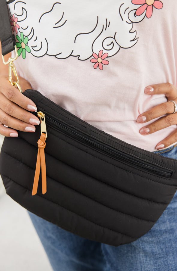 Addison Quilted Nylon Waist/ Sling Bag - Simply Polished Boutique
