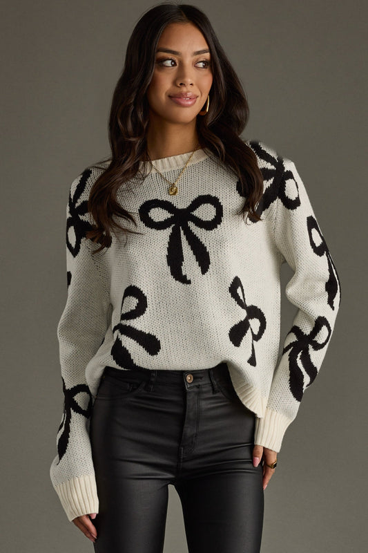 Oh My Bow Sweater - Simply Polished Boutique
