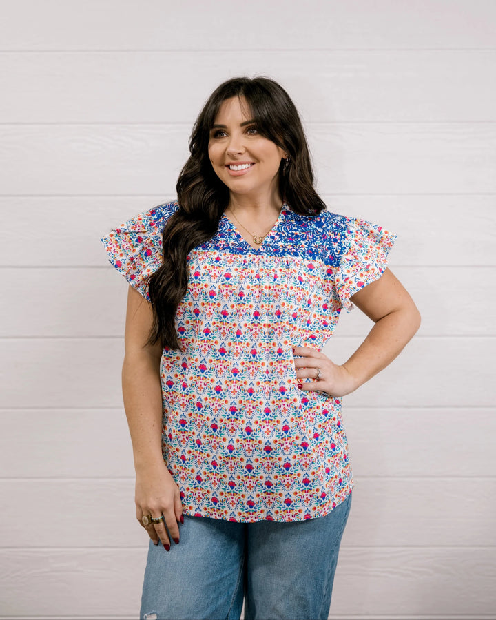 Alura Floral Top - Simply Polished Boutique
