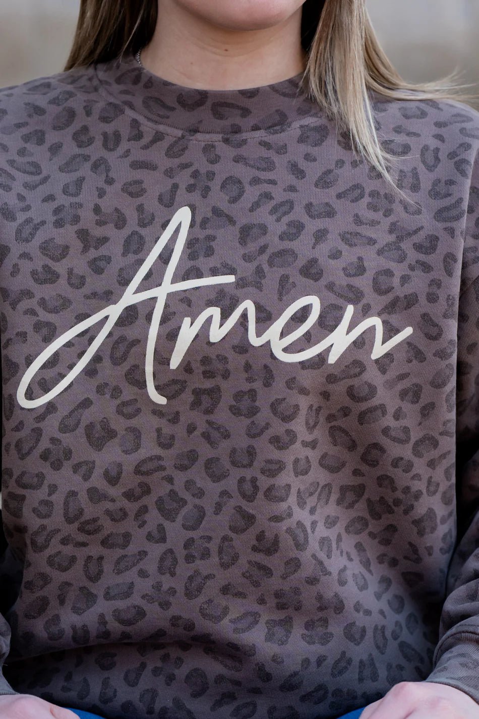 Amen Leopard - Jesus Sweatshirt - Simply Polished Boutique