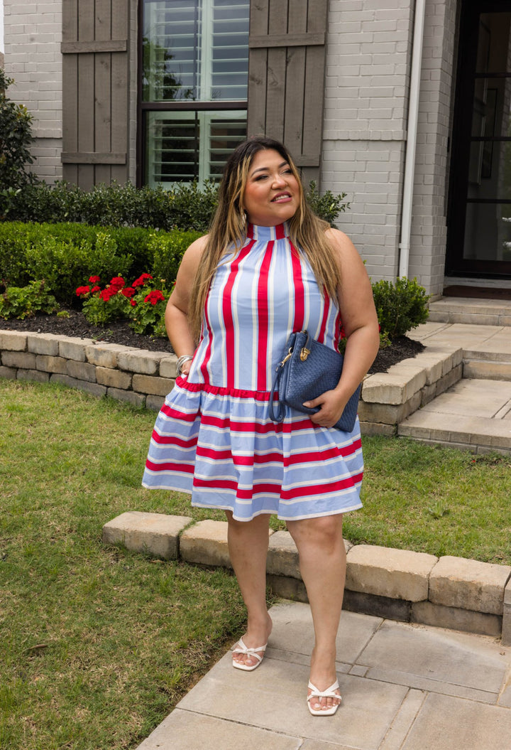 America the Beautiful Stripe Dress - Simply Polished Boutique