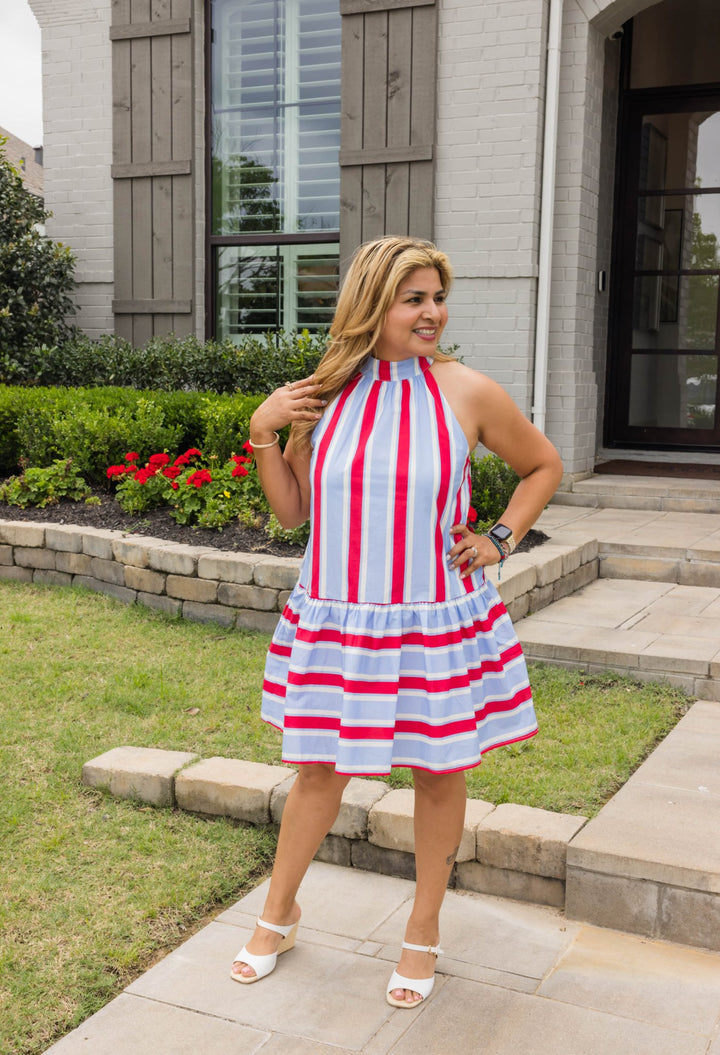 America the Beautiful Stripe Dress - Simply Polished Boutique
