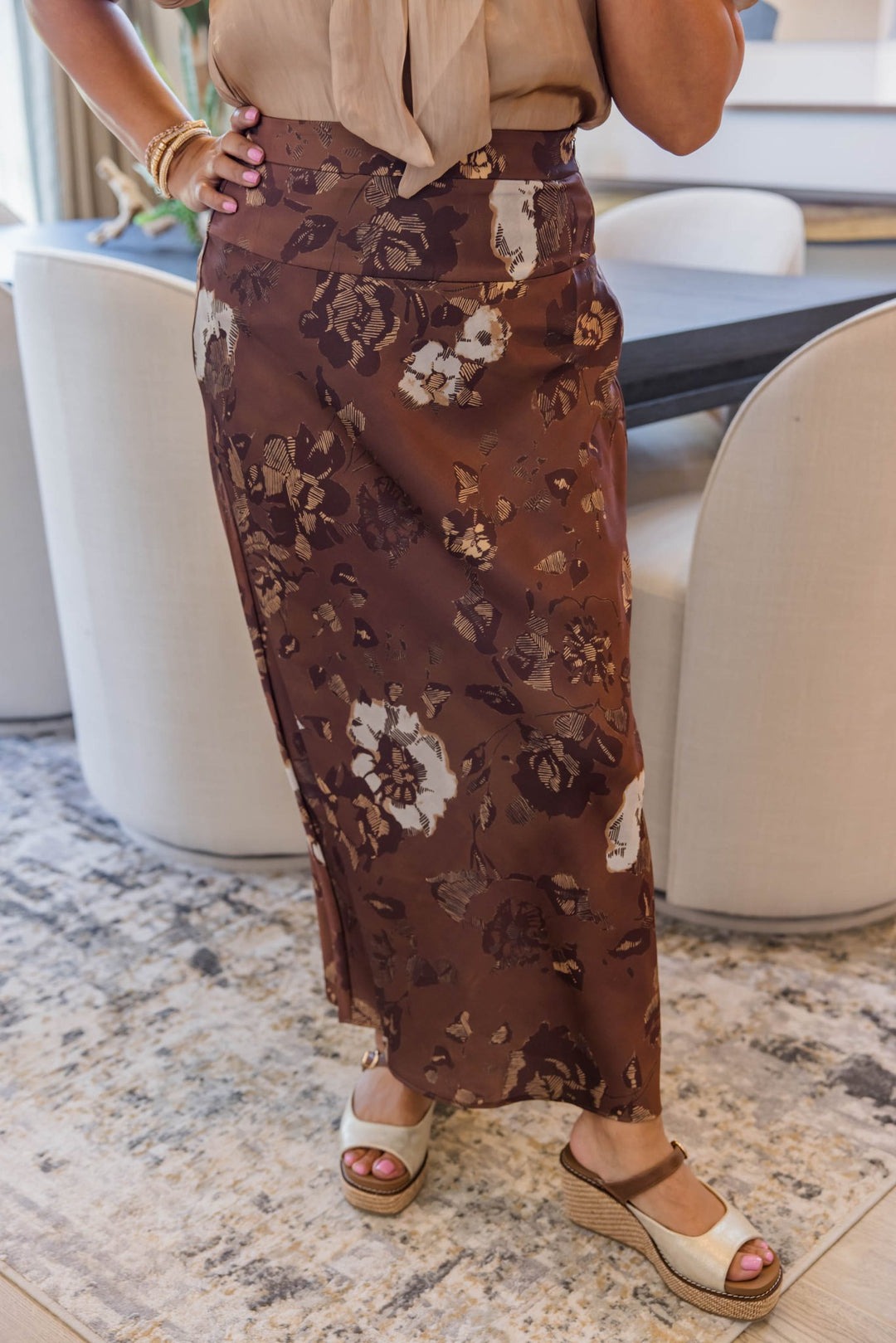 Autumn Muse Floral Skirt - Simply Polished Boutique