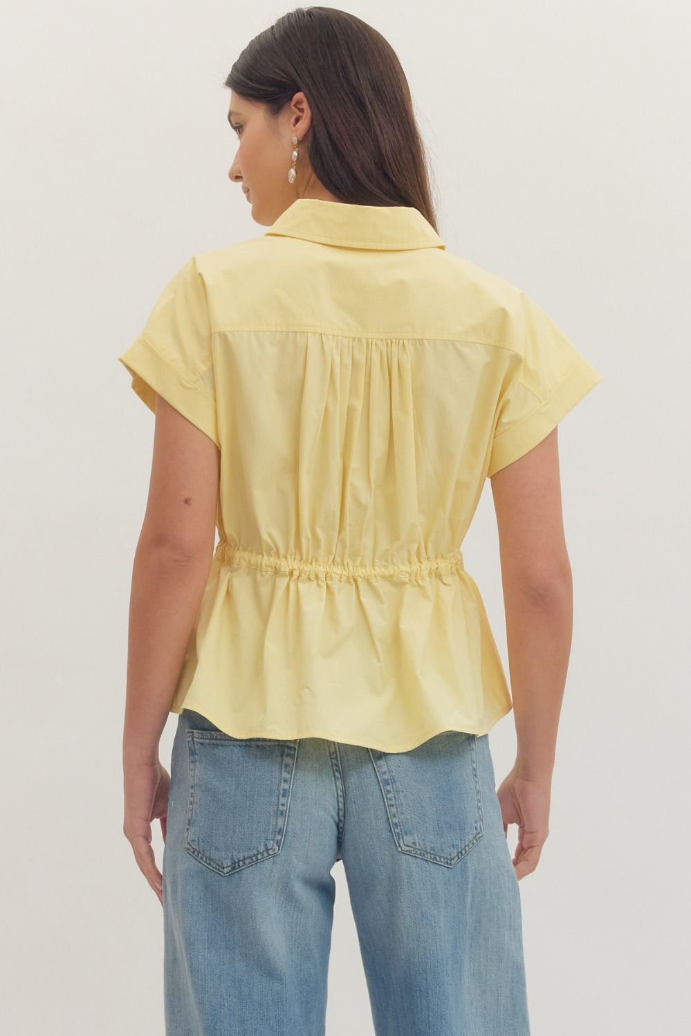 Avery Drawstring Peplum Top - Simply Polished Boutique