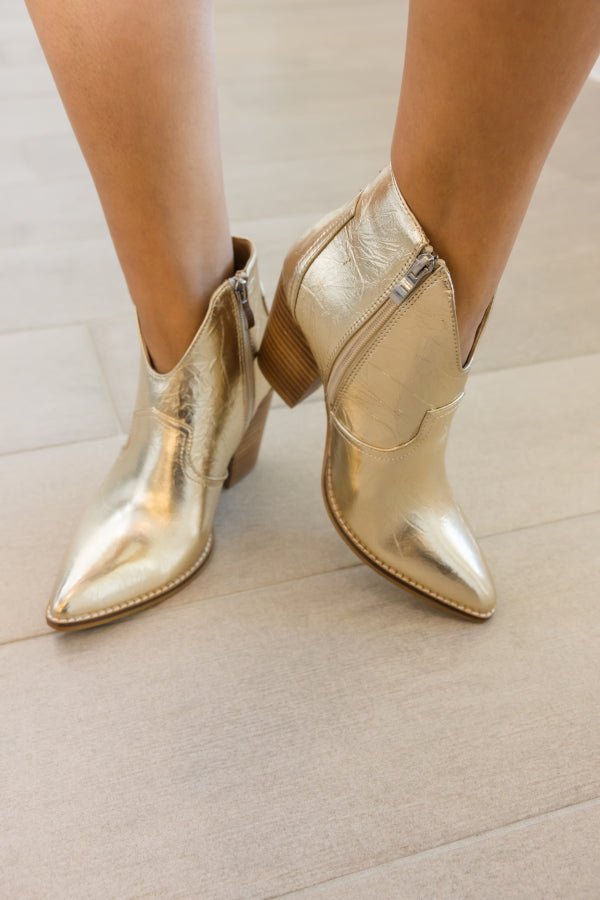 Bar Hopppin Gold Boots by Corkys - Simply Polished Boutique