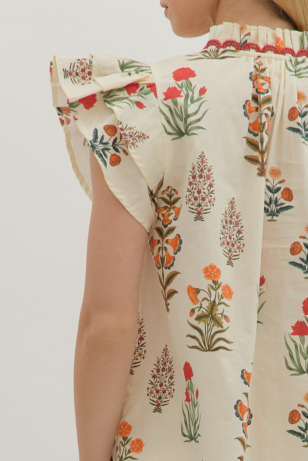 Beyond Ruffle Neck Top - Simply Polished Boutique