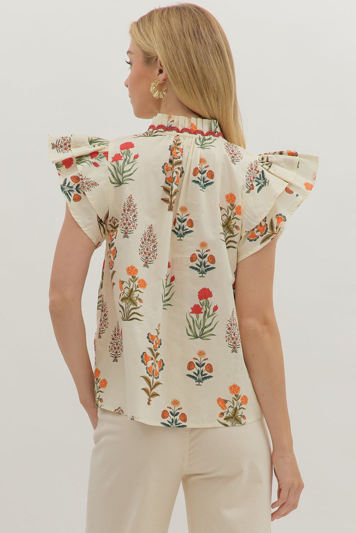 Beyond Ruffle Neck Top - Simply Polished Boutique