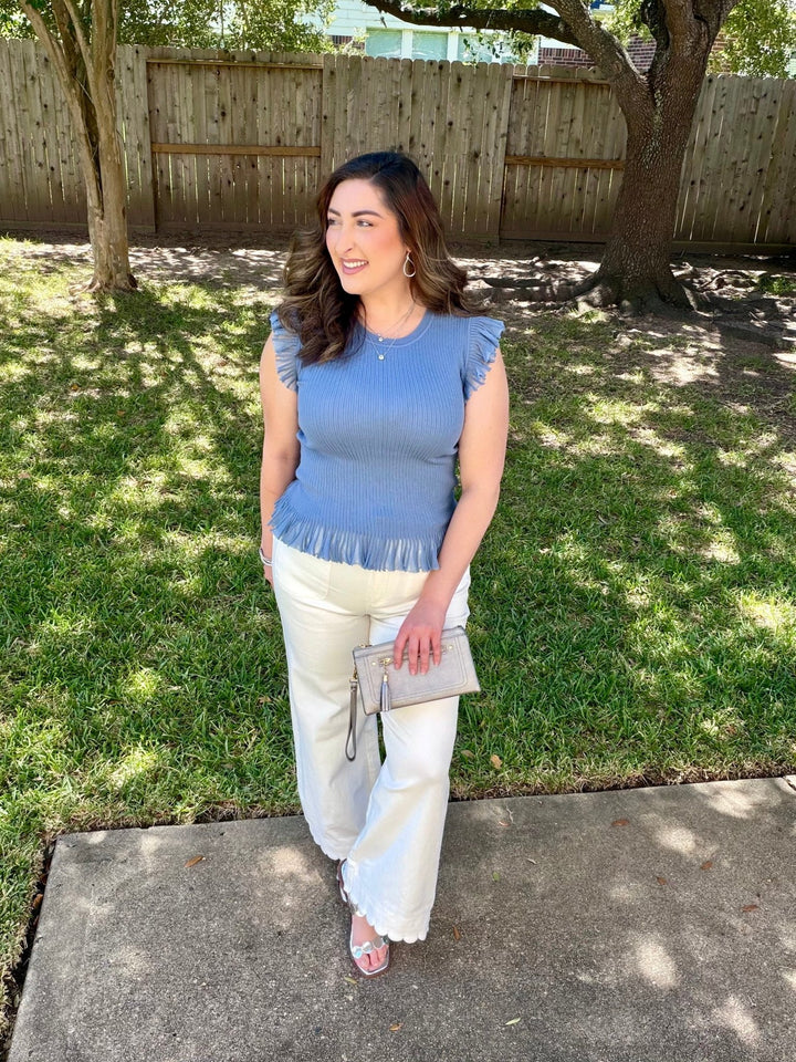 Blue Skies Sweater Top - Simply Polished Boutique